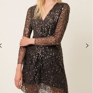 French Connection Emille Sequin Mini Dress NWT 8